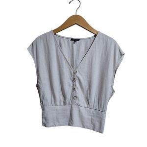 Dynamite Women's Light Tan Crop Top